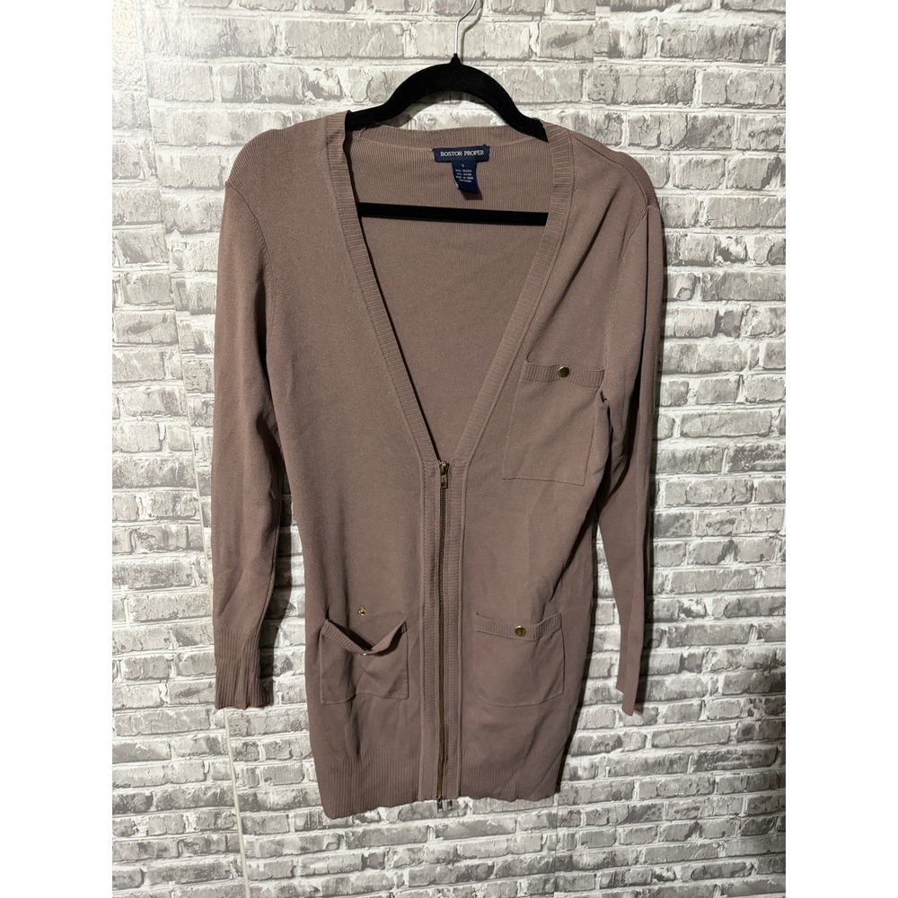 Boston‎ Proper zip front Cardigan